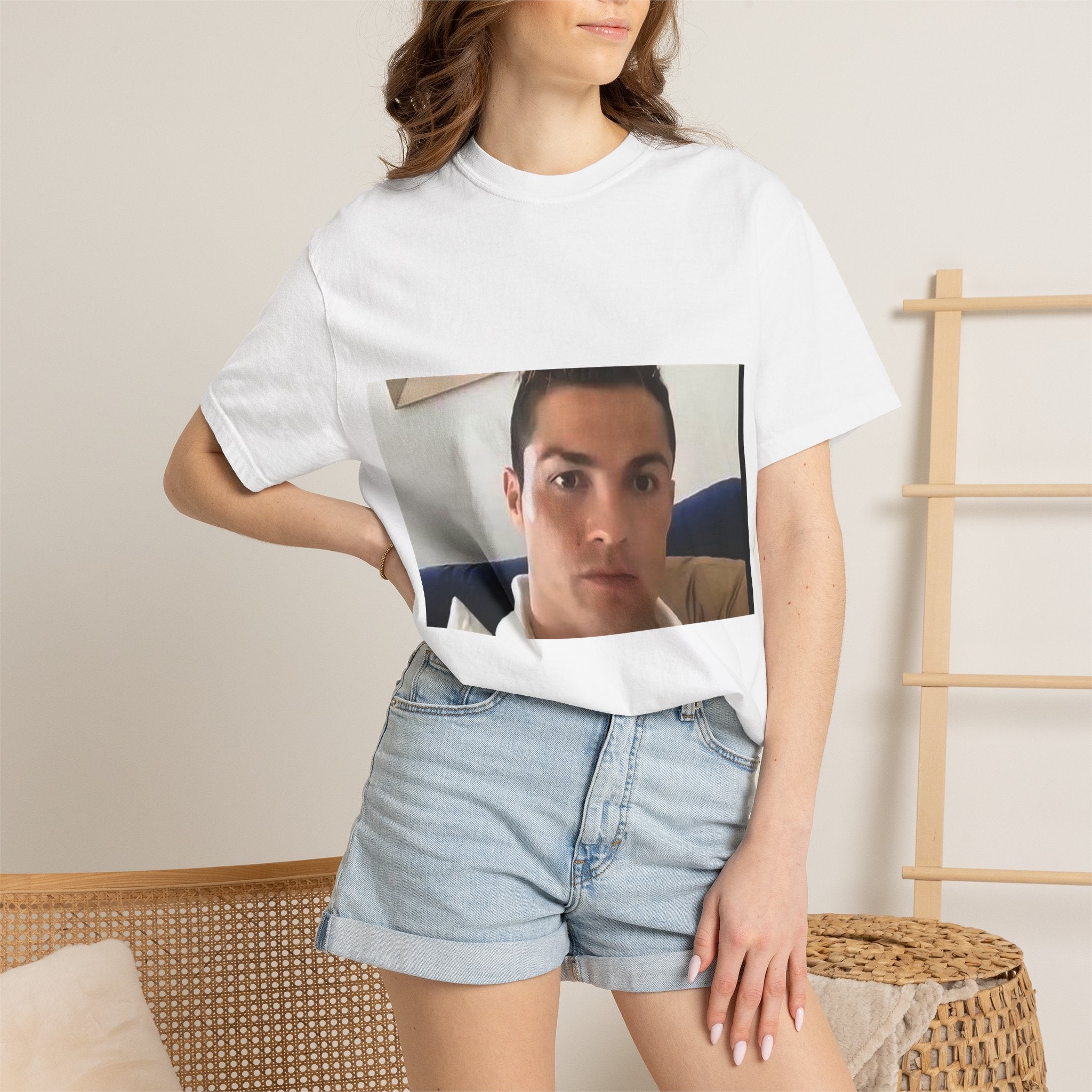 Photo Print T-Shirt — Rectangular Face Portrait Graphic Tee