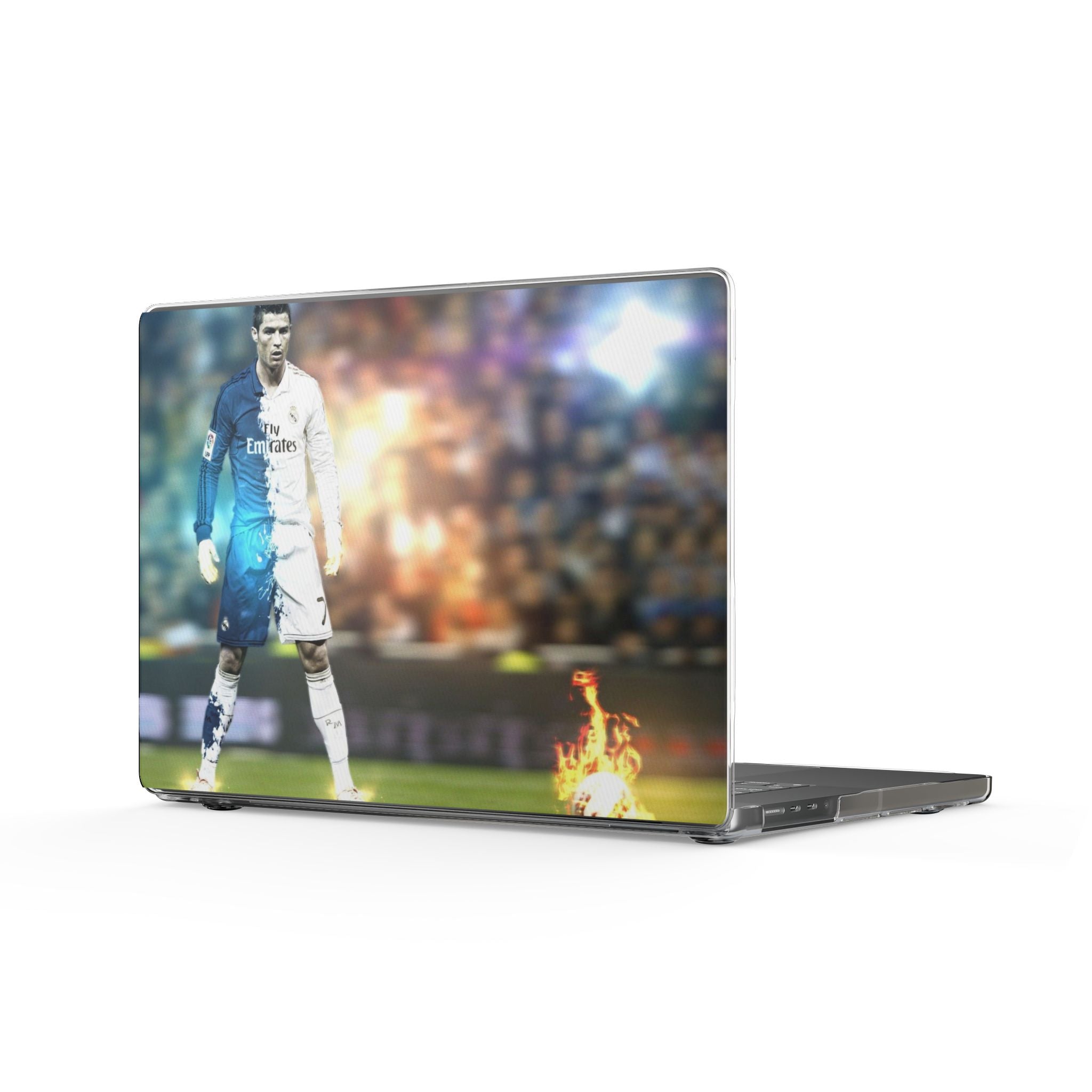 Clear MacBook Case — Soccer Star Stadium Design