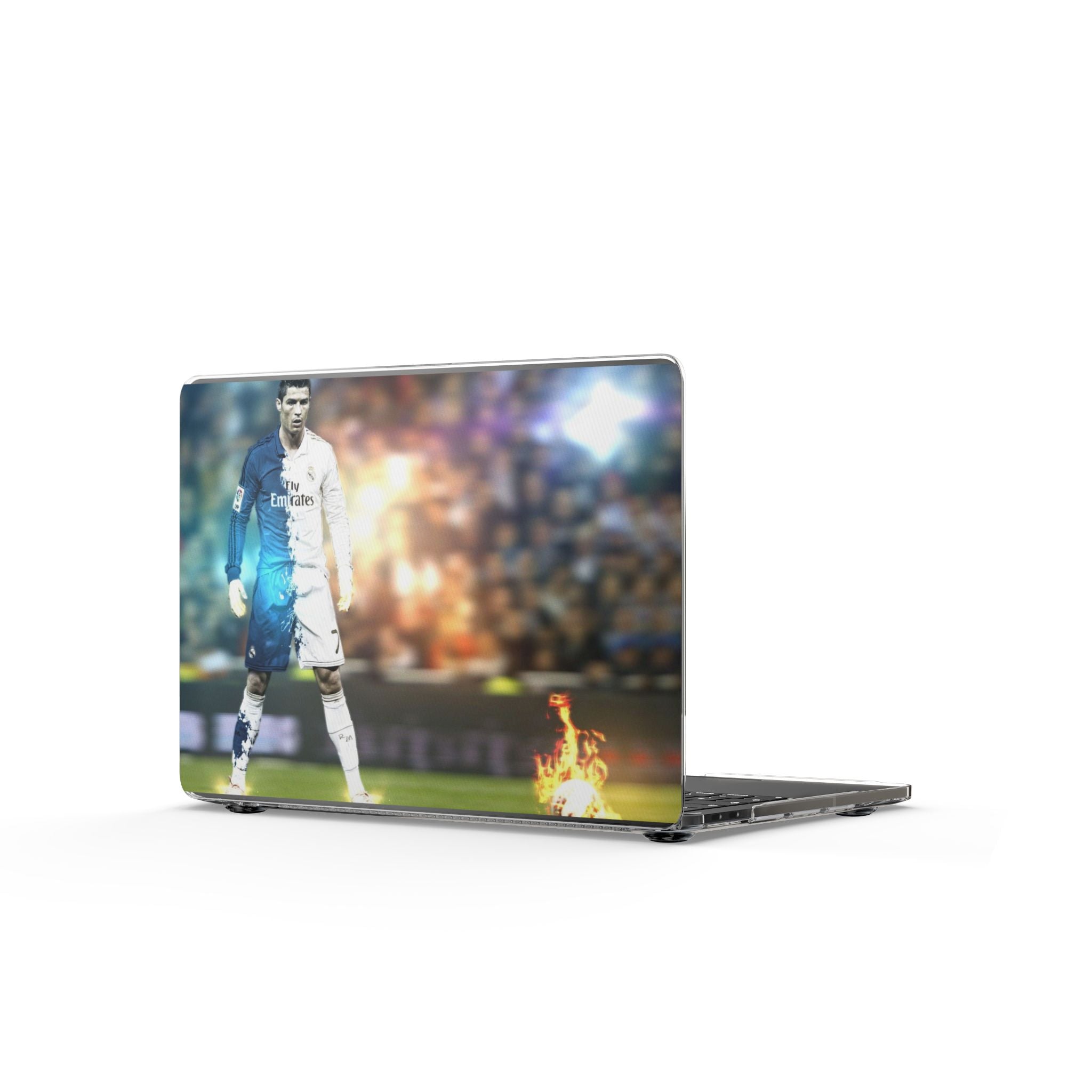 Clear MacBook Case — Soccer Star Stadium Design