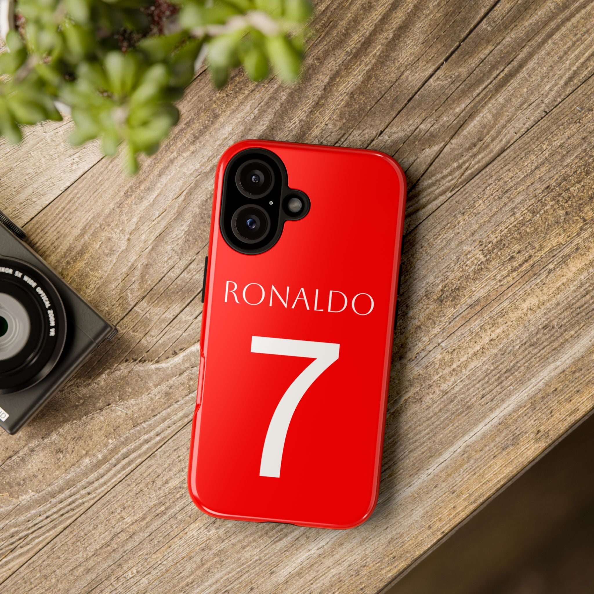 Ronaldo No.7 Tough Phone Case — Red Protective Soccer Fan Cover