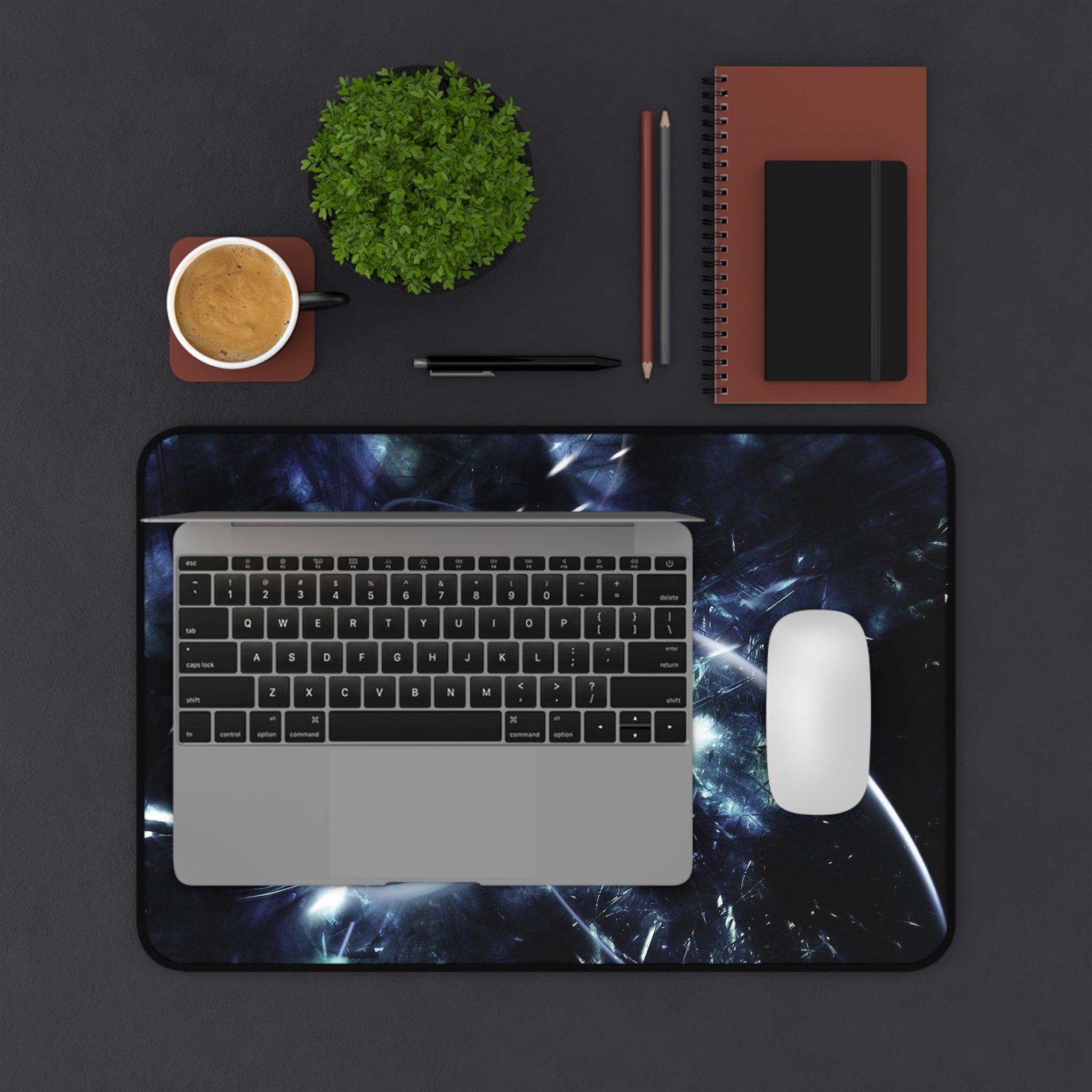 Galactic Fractal Desk Mat – Space Nebula Mouse Pad