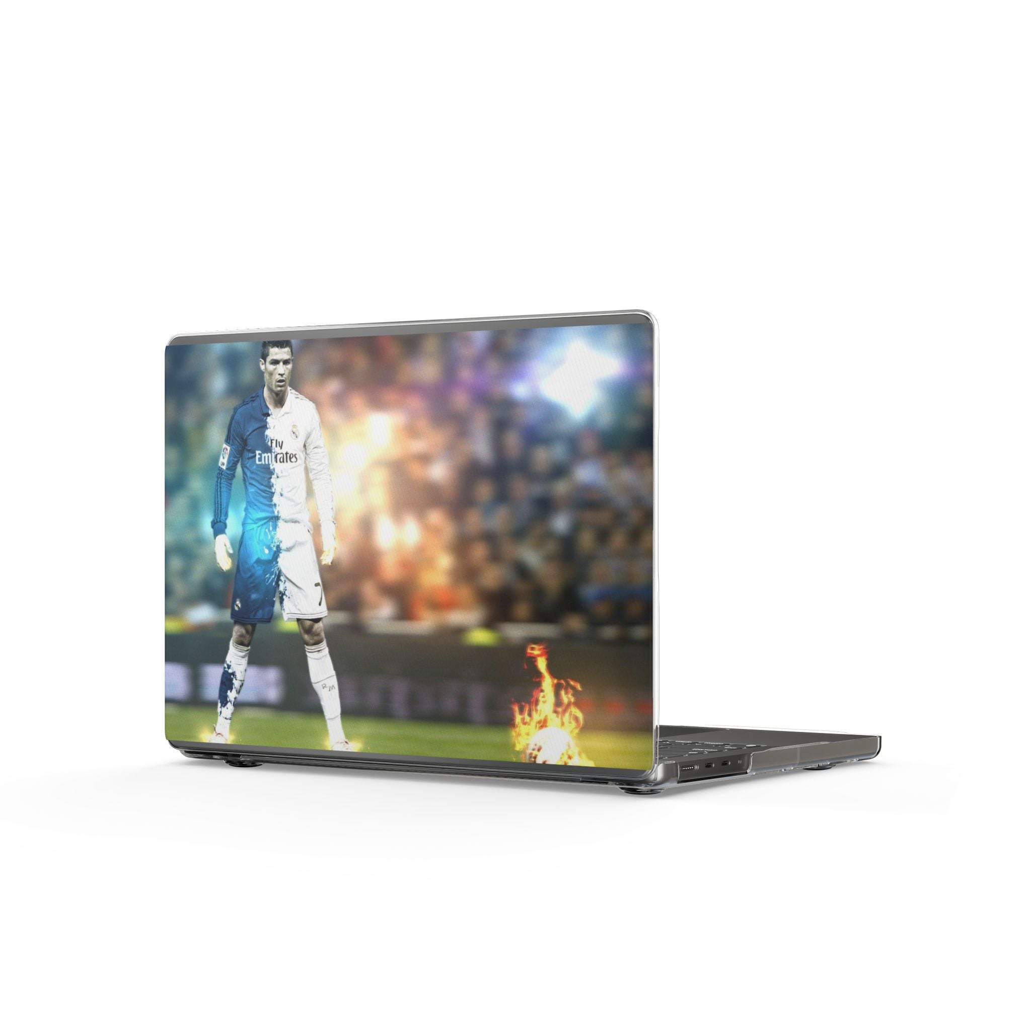 Clear MacBook Case — Soccer Star Stadium Design